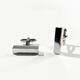 
OLEVOCufflinks plain glossy metal series rectangular geometric cufflinks gentleman light luxury texture accessories buckle Cuboid silver attached leather cufflink box
