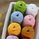 4-Strang-Milch-Baumwoll-Handgewebegarn-DIY-Materialverpackung Wollkugel Großhandel Garn 04%23 Hellviolett-niedriger Preis verkauft 12358