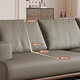 Yushe hölzernen Massivholzsofa leichter Luxusstil Wohnzimmersofa Schwarz Walnuss Inline Sofa 681#