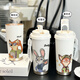 Aoyan Lai Judynik Coffee Cup Caza portátil Portable Copa de altura Termal Termal Capacidad Gran capacidad Paja BXAB6629 JUDY SCEOL LINER-ACERO-520ML CON LANYARD