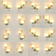 Antike Stadtlampen Zhongshan Lampen 2025 Bettleuchten Wandmontierte grüne Wandleuchten Neues Stil Wohnzimmer Schlafzimmer Wand Balkon Treppe B684 Grüne runde Flach 8. Warmfliesen Licht (weißes Licht benötigt Noten)