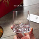 VIANASA S Mount Fuji cup, second-hand iceberg cup, household hot water crystal glass, whiskey cup, foreign wine cup, gift box, high transparency iceberg cup, single black and white gift box