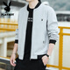 
Playboy's new men's jacket spring and summer jacket men's casual slim body jacket thin breathable baseball uniform workwear trendy and versatile 2030 black (spring and autumn style) M 80-105Jin[Jin equals 0.5 kg]