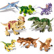 
Ha Fanyou is compatible with Lego ZIMO building blocks ZM319 Jurassic dinosaur building blocks Tyrannosaurus rex Double spine dragon pierced dragon heavy claw dragon 684 new skin dinosaur 8 models + 8 characters