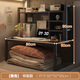Shu Yiran bed computer desk college student lazy desk bookshelf bunk dormitory artifact steel frame bedside notebook table bookshelf style black shelf + black willow color