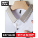 BRF NAIKI高档重磅夏季桑蚕丝短袖T恤男中年爸爸装无痕上衣服宽松大码体恤 官方品牌#16821灰色 L 170