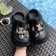 Jingpu Fei cartoon bear sandals for boys and girls anti-slip soft bottom new versatile summer hole shoes white 24 -25