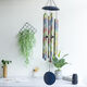 Clcey European Massivholz Musik Wind Chime Hängende Dekoration Japanische Outdoor 6 Metallrohr Schlafzimmer Balkon Anhänger Geschenk MG1652 Musik Wind Chime 0 Stück