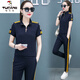 Woodpecker Sportswear Set para mujeres Summer 2025 NUEVA MANGA CORTA CORRIENTE CORPIA PURO SET DOS PIEZAS SET RED 9906 2XL recomendado 125-140Jin [Jin es igual a 0.5 kg]