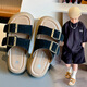 Ziweiqi's New Children's Slippers Soft Sole Retro Beach Shoes para niños y niñas 698 Beige 28 Longitud interna 17.8 cm