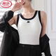LangSha (LangSha) pure cotton with chest pad all-in-one color-blocking vest suspender, versatile summer women's inner wear and outer wear bottoming top, gray fixed one-piece cup L 110-140Jin Jin equals 0.5 kg