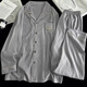 Otro nuevo pijama de primavera y otoño de 2025 para hombres, todas las estaciones, el algodón universal de algodón largo para adolescentes de la manga larga para niños '