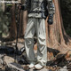MMOPTOP outdoor ice silk work pants for summer men's light and cool breathable paratrooper casual pants MXXK22 apricot color L