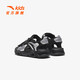 ANTA Sandalias para niños para hombres y mujeres 2026 Verano Nuevo Velcro Arco al aire libre Punta abierta Zapatos de playa Hombres Negro/Plata-4 28 Longitud interior del zapato 17,5 cm