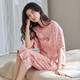 Site officiel de Hongdou (Hodo) [recommandé par la mère centrale] Pyjamas de drapeau du magasin Fangchuan pour les femmes en été, le printemps et l'automne en coton pur pantalon à manches courtes pantalons de coton pour la maison en coton yzt9855 m [Recommandé 80-95jin [Jin est 0,5 kg] usure]