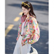 
Shangjing Monet Garden Sunshade Thin Age Reducing Jacket 25 Summer New Vibrant Floral Loose Long Sleeve Top for Women