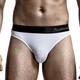 Couleur solide à taille basse masculine u convex élastique de glace serrée en soie sexy sous-vêtements en t-trousseur lisse hanp