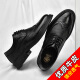Red DRAGONFLY leather shoes for men in summer breathable and versatile British style business casual formal wear Block carved hollow derby sandals black 1381 sandals style 41 standard leather shoe size