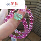 Xige Red Tourmaline Bracelet Super Transparent Glass Clean Body 18 Flower Rear Pixiu Retro Palace Style 9712 (bead size 8.5 0g 9717 (bead ruler