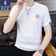Camiseta de manga corta de la manga de seda de pájaros pájaros de la carpeta de la camiseta delgada de la camiseta delgada de la camiseta delgada de verano de 2025.