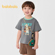 Balabala children's clothing boys short-sleeved children's t-shirt baby tops 2025 summer clothing cartoon cool 208225117111