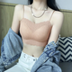 Bubble lace tube top bra summer thin style no steel ring push-up anti-sagging seamless large size sexy beautiful back bra skin color - 1 piece L (recommended 110-130 Jin Jin equals 0.5 kg)