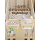Junkit crib storage hanging basket next to the bedside baby diaper table feeding table diapers saliva storage bag hanging bag hanging basket three-in-one with cover 25.5*11.5*10cm