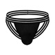Ropa interior sexy para hombres, seda de hielo transpirable, caderas de levantamiento de cintura baja, ajuste delgado de color sólido cinturón ancho doble tanga gay negro m
