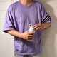 Adidas Clover Kurzarm T-Shirt für Männer 2025 Sommer neuer Sportbierer loser runder Hals lässig Low-Schulter-Hälfte Hülle Pure Cotton HR3291 Lila M.