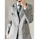 Jiongye JIONGYE Japanese College Feng Pengnan Gao DK Uniform Boys Student Suit Shirt Trousers Adult Dress Gray Suit + White Shirt + Gray Trousers + same tie XL Follow and give the same badge