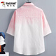 Burbuja de carpintero camisa de manga corta para hombres.