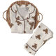 
S.SOFEA Bear Children's Pajamas Spring and Autumn Long Sleeve Baby Home Clothing Outdoor Set 846-Bear Set 80