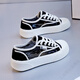 
Renben (RENBEN) summer new mesh white shoes versatile thick sole breathable canvas shoes 9901 black 39