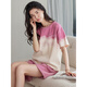 Condomi Luolis Pajamas para mujeres Pure Cotton Women Summer Shorts Shortved Shorts Student usa dos ropa para el hogar X-YZT9857 Mujeres M 80-100Jin [Jin equivale a 0.5 kg]
