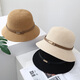 
COYOJOR Xiyao's Korean sun protection face small basin hat top hat sun protection fisherman hat British retro face mask beach sun hat women beige adjustable
