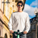 Mr. Bu Bu Silhouette Camiseta de manga larga de cuello redondo Diseño de empalme de verano para hombres Protección solar transpirable GT15282 HaoyueBai 2xl (185)