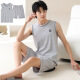 Palando Pajamas para hombres para pantalones cortos de chaleco sin mangas de algodón de verano Gran tamaño para el chaleco de verano para hombres Juego de ropa para el hogar 13657 [algodón puro, amigable con la piel y transpirable] XL [sugerido para 120-140Jin [Jin iguala 0.5 kg] de desgaste]