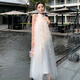 Dongjing French bride's morning robe, halter neck light wedding dress, wedding nightgown, bridesmaid can wear a small white skirt, vacation skirt, white S