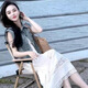XCFreht French Long Rock Seaside Urlaub White Hosspender Kleider Textur 2025 Frauen Sommerer Anzug Hosenträger Rock + Denim Weste 694# [SET] XL [Vorgeschlagen 120-135jin [Jin gleich 0,5 kg]]
