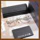 Prada Prada star model triangular logo myopia glasses frame Sven gold wire frame 0PRA51V crystal glasses gold-ZVN-1O1