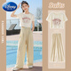 Disney Girls Wide Legs Pants Suit Summer Children 2025 New Style Fashionable Big Children Two-Piece Set Fashionable 12-year-old Girl Summer Suit 15029 Pink + 9889 White 120 cm
