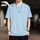Anta quick-drying T-shirt short-sleeved men's thin style 2025 summer new ice silk quick-drying clothes round neck half-sleeved running fitness clothing 7114-8 Wing spread blue L (175)