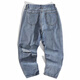 
Changxiang Huili ripped jeans men's summer thin straight loose trendy brand design niche nine-point pants high street ins 679 S