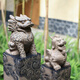 Horse-tethering stake stone carving Pixiu antique horse-tethering pillar Kirin door ornaments courtyard garden layout landscaping decorative column Kirin 108cm