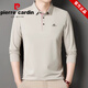 T-shirt à manches longues Pierre Cardin pour hommes T-shirt de revers en coton pur moyen mince pour hommes Polo de base supérieure Polo pour travailler 6625 Coffee peu profond M 165 Suggestions 95-115Jin [Jin est égal à 0,5 kg]