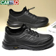 Cartelo Herrenschuhe Sommer atmungsaktive Geschäftssneaker Herrenschuhe Herren hohl Casual Lederschuhe 5219K Schwarz 42