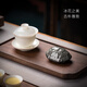 Miaolian Tianxiang Master Lin Xinru Ru Kiln turtle shell tea pet ornaments can be opened to play with tea and give gifts Recommended tea ceremony accessories S43-029A Black Ice Flower-Fu Jia Yifang gift box. Certificate included