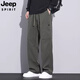 JEEP SPIRIT吉普军绿色工装裤男夏季2025宽松直筒美式休闲裤男款春夏款 9856杏色 XL