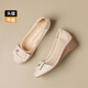 ZHR Capa de la cabeza Caquero zapatos individuales para mujeres Mesh zapatos de cuña transpirables