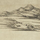Die alte Landschaftsmalerei Schriftrolle der Herbstflucht des Yuan Nizan Fischerdorfes, der chinesischen Gemälde von Literaten, Kalligraphie und Gemälden, antik